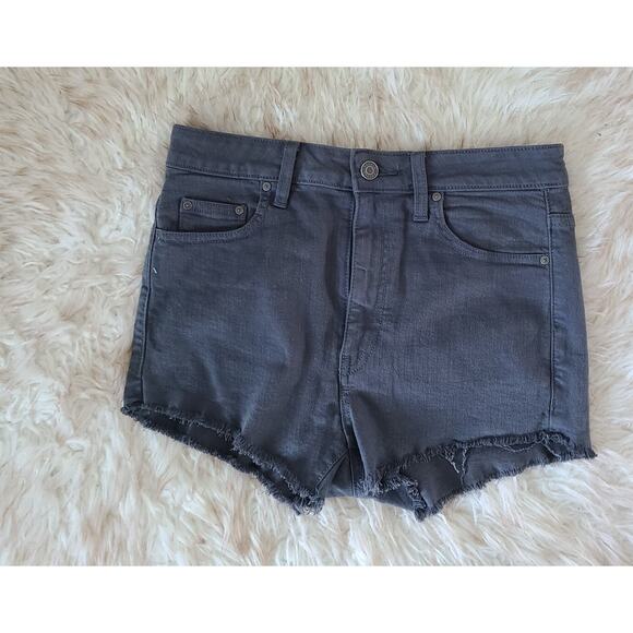 Talula Women Shorts Size 28 Cut Off High Rise Gray‎ Wash Jean Denim Western Boho - Picture 14 of 16